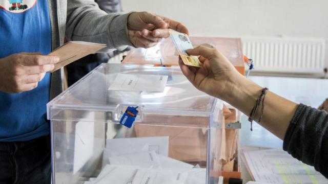 Imagen de archivo de una votación.