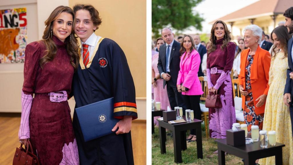 La Reina, en varios momentos de la ceremonia.