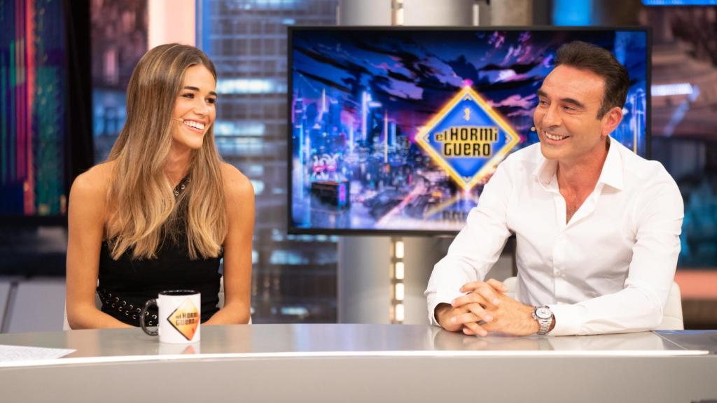 La pareja formada por Ana Soria y Enrique Ponce en el plató de 'El Hormiguero', el pasado martes.