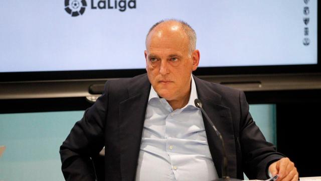 Javier Tebas durante una rueda de prensa