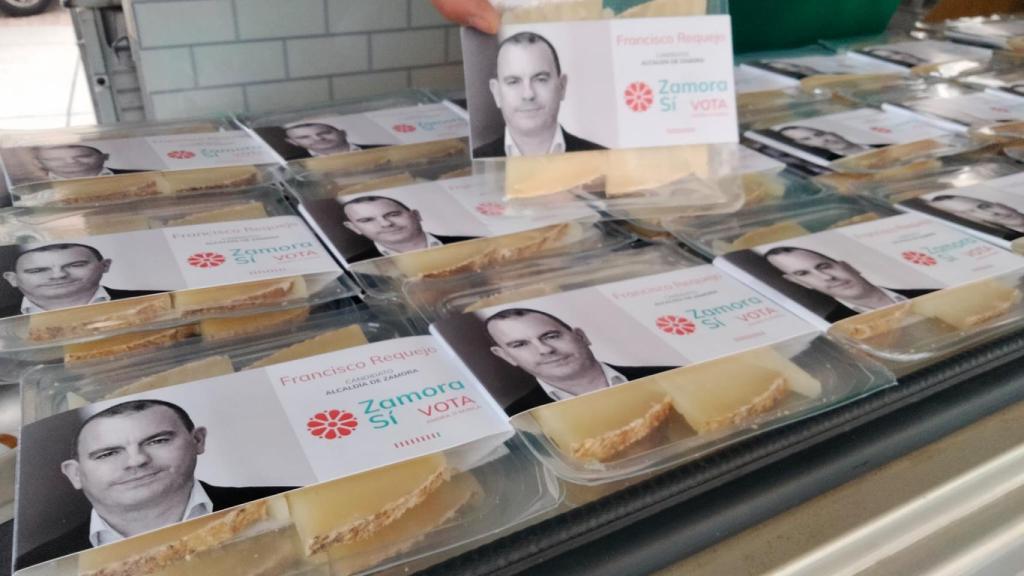 Las porciones de queso repartidas por Francisco Requejo y Zamora Sí