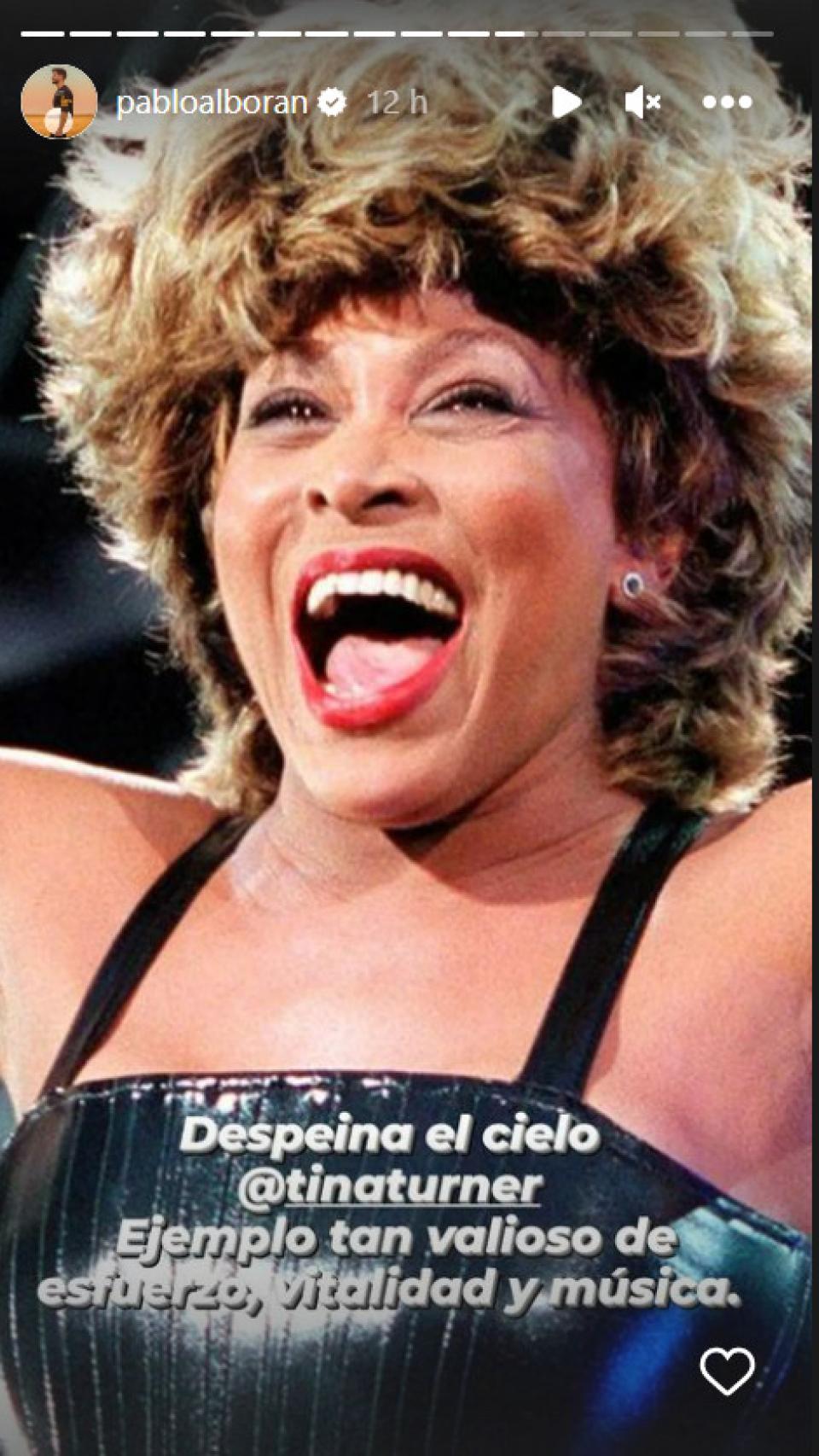 Pablo Alborán despide a Tina Turner con un emotivo mensaje.