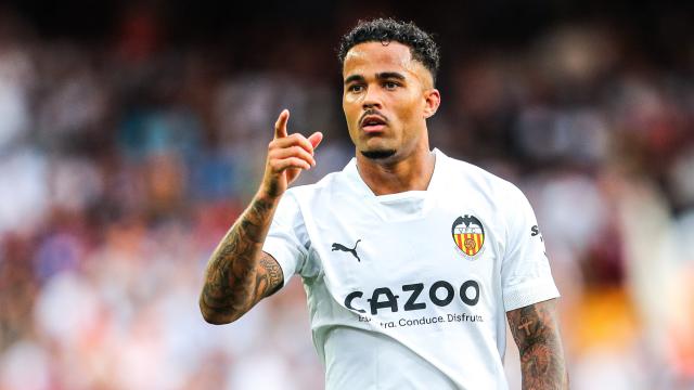 Justin Kluivert, en un partido del Valencia