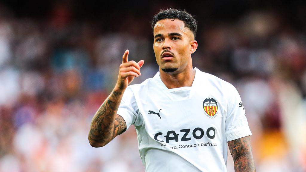 Justin Kluivert, en un partido del Valencia