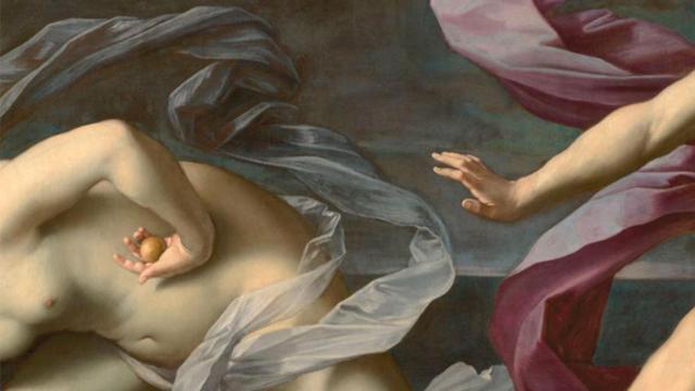 Detalle del cuadro 'Atalanta e Hipómenes', de Guido Reni (1620-1625), en el Museo del Prado de Madrid