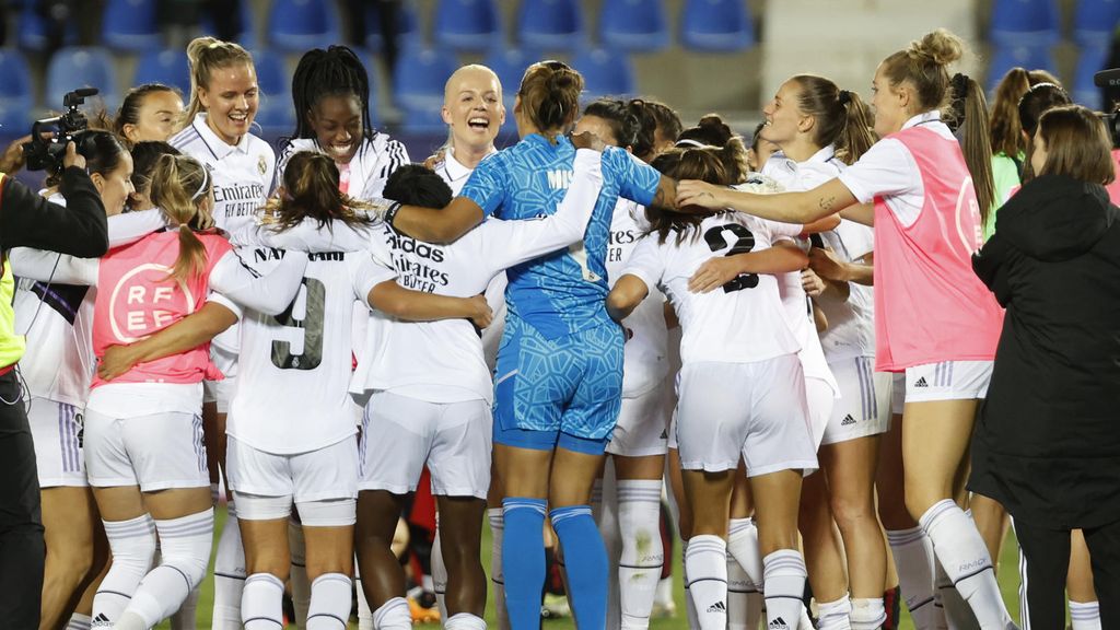 Las jugadoras del Real Madrid, celebrando el pase a la final de la Copa de la Reina 2022/2023