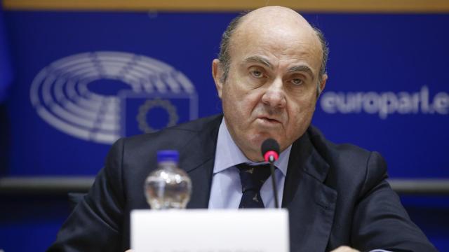 El vicepresidente del BCE, Luis de Guindos, durante una comparecencia en la Eurocámara