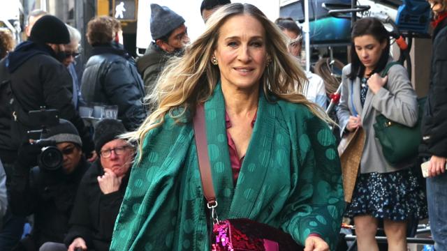Sarah Jessica Parker grabando la segunda temporada de 'And Just Like That'.