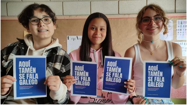 Alexandra, Juliamny y Sara, alumnas del instituto
