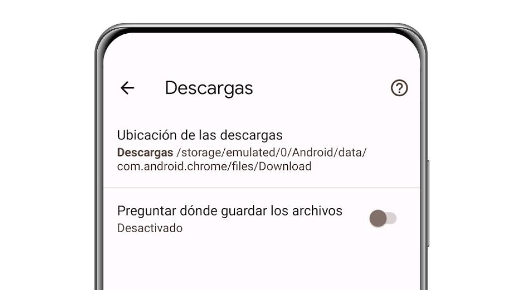 Ubicación de las descargas en Chrome