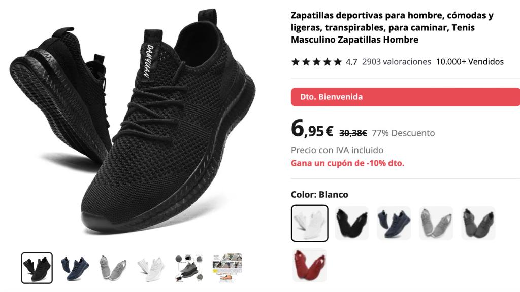 Zapatillas deportivas para hombre.