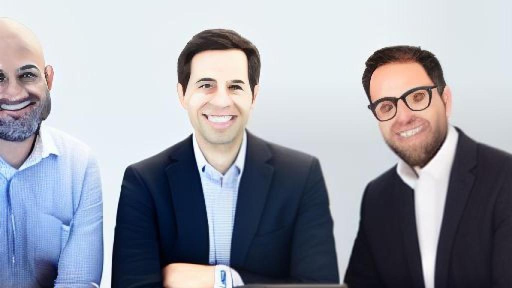 Tres emprendedores de éxito, en una imagen creada por LuzIA.