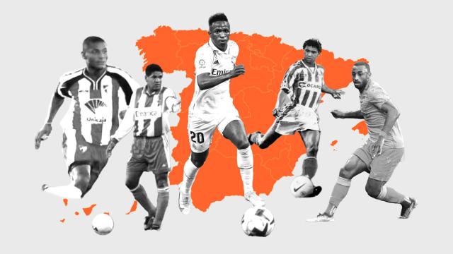 De izquierda a derecha: Catanha, Donato, Vinicius, Benajamín y Carlos Akapo.