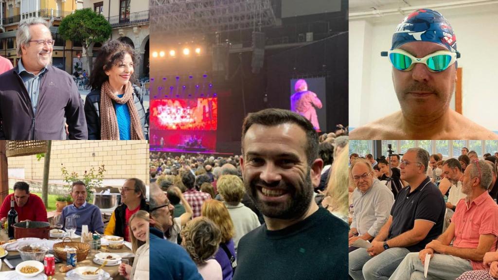 Collage con los principales candidatos de Zamora en diferentes lugares