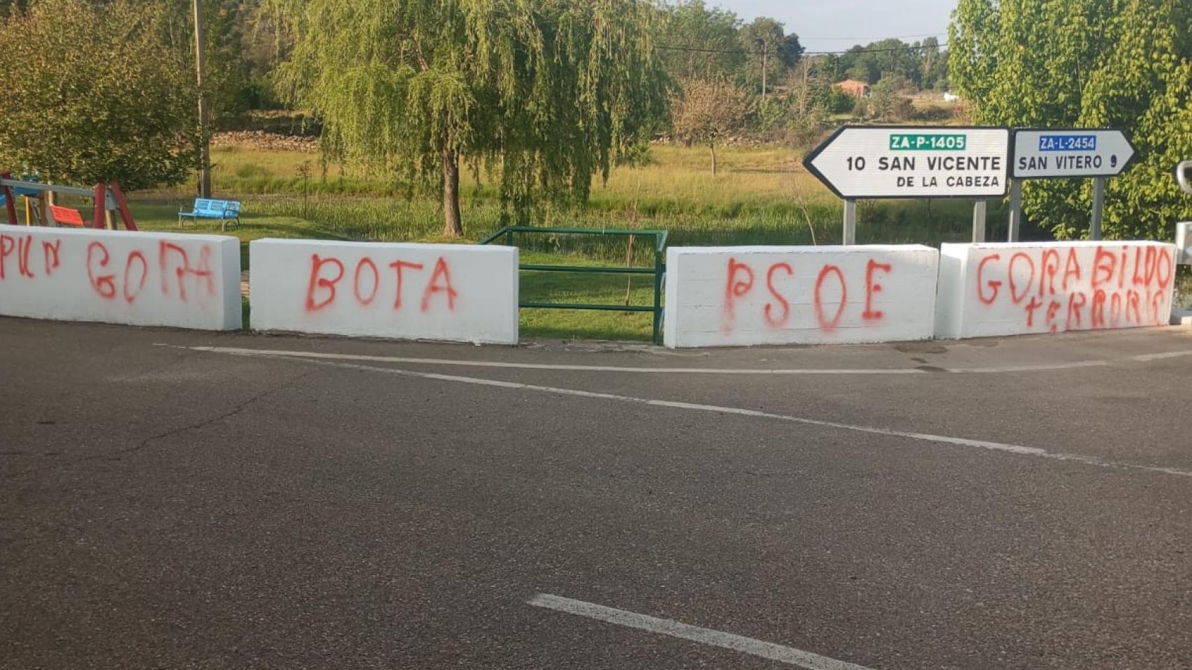 Imagen de las pintadas en pueblos de Zamora