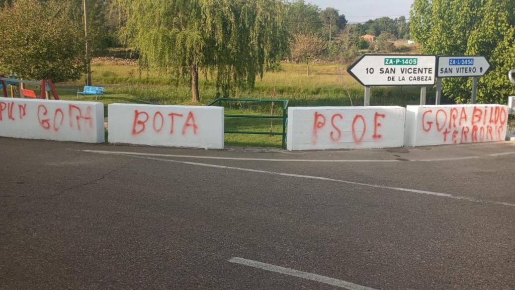 Imagen de las pintadas en pueblos de Zamora