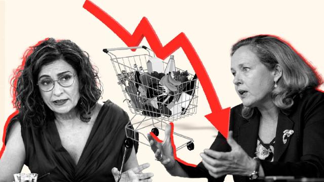 La vicepresidenta primera del Gobierno y ministra de Asuntos Económicos, Nadia Calviño y la ministra de Hacienda, María Jesús Montero.