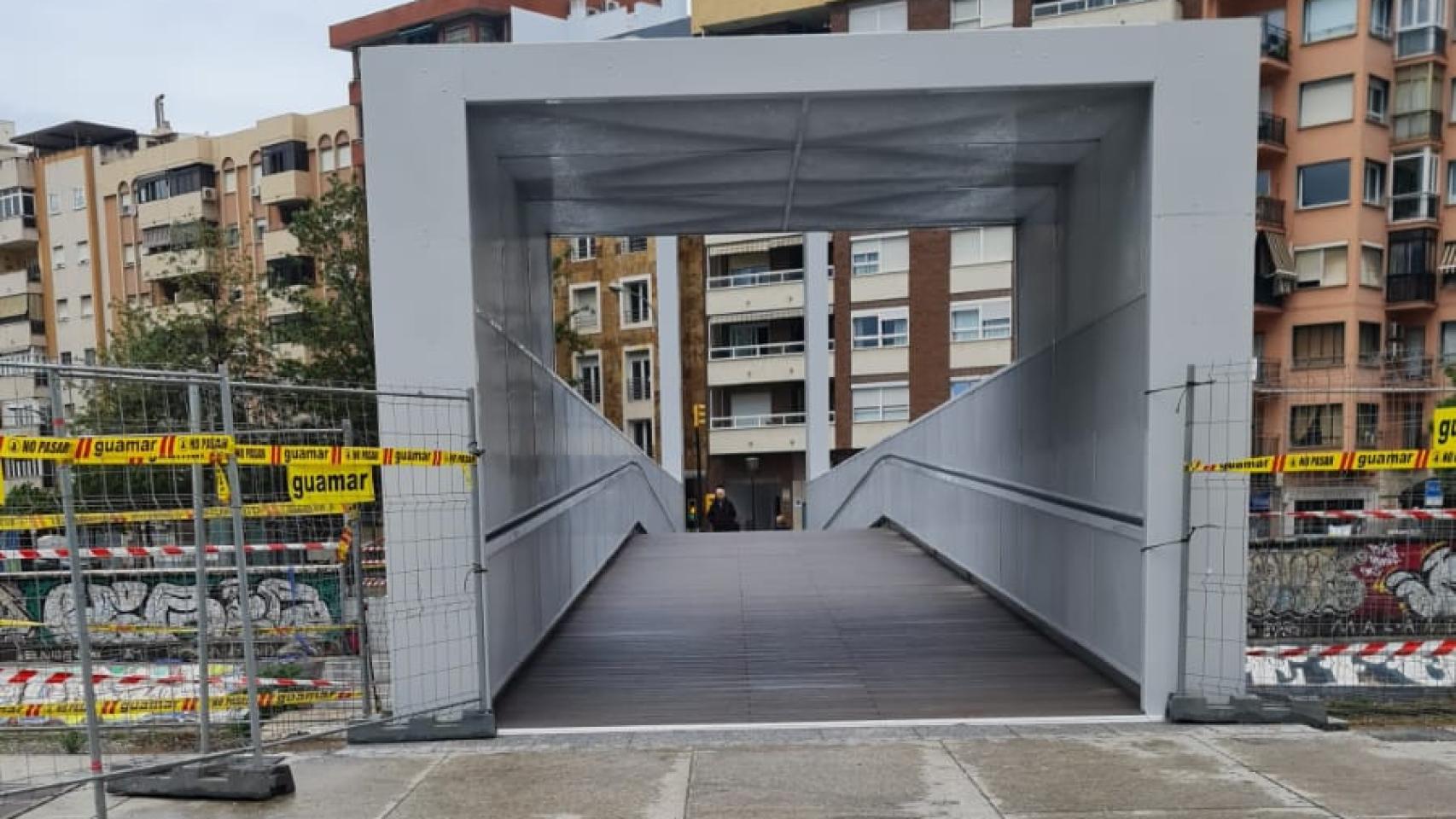 Imagen del puente del CAC, ya abierto.