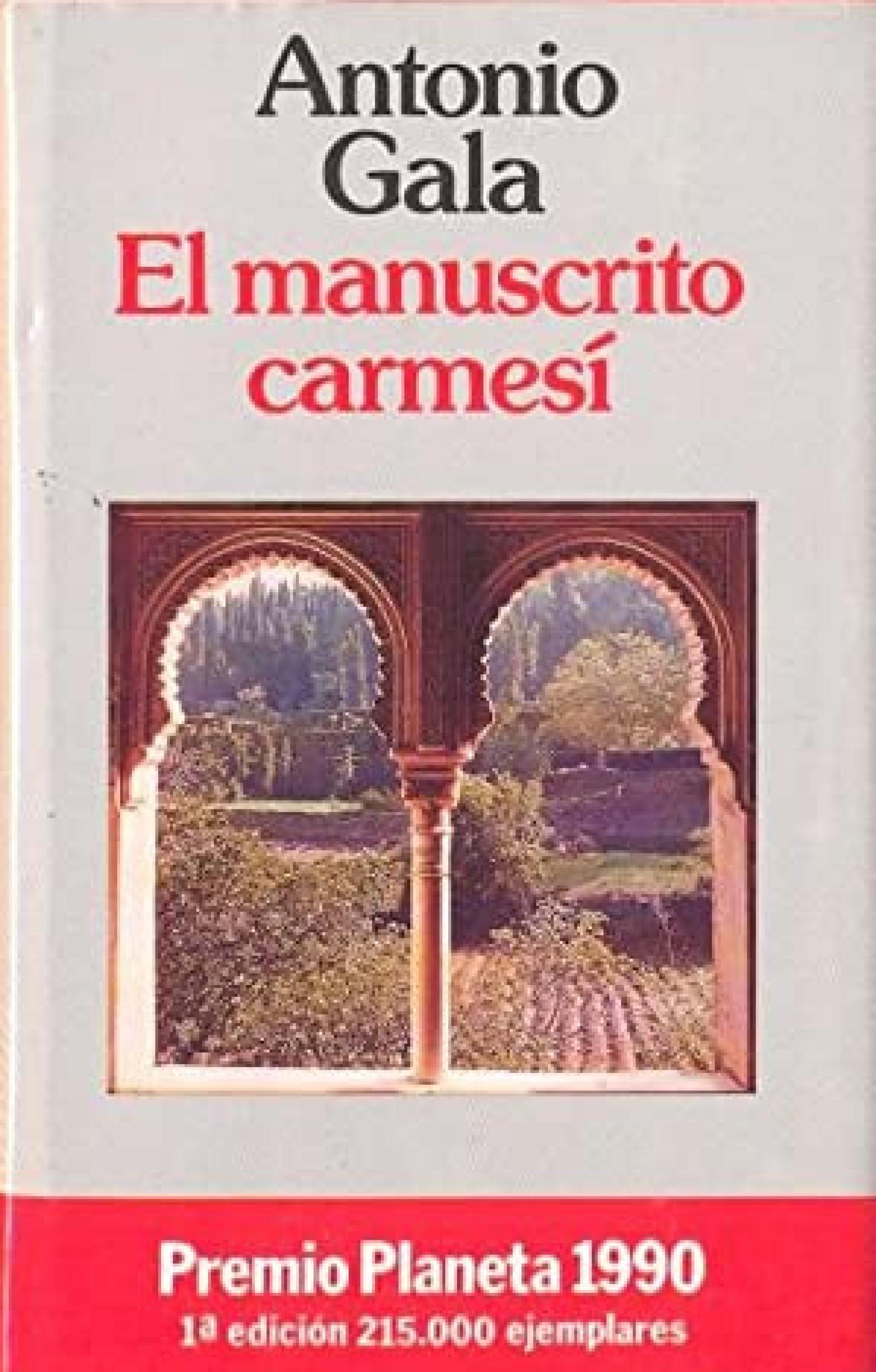 Portada original de 'El manuscrito carmesí'.
