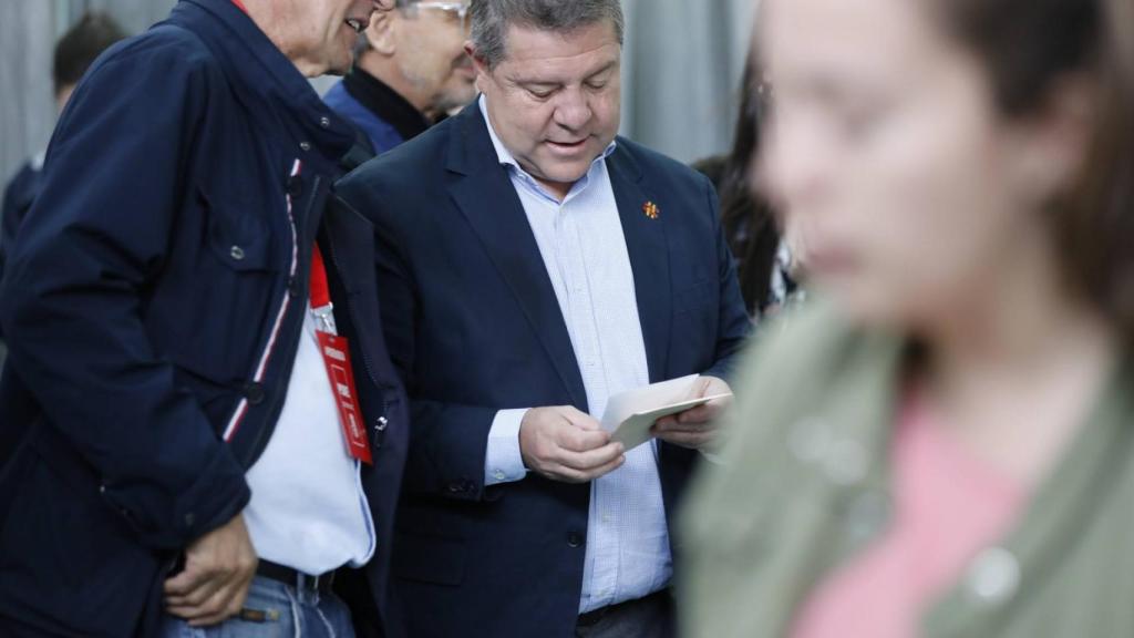 García-Page en el colegio electoral.