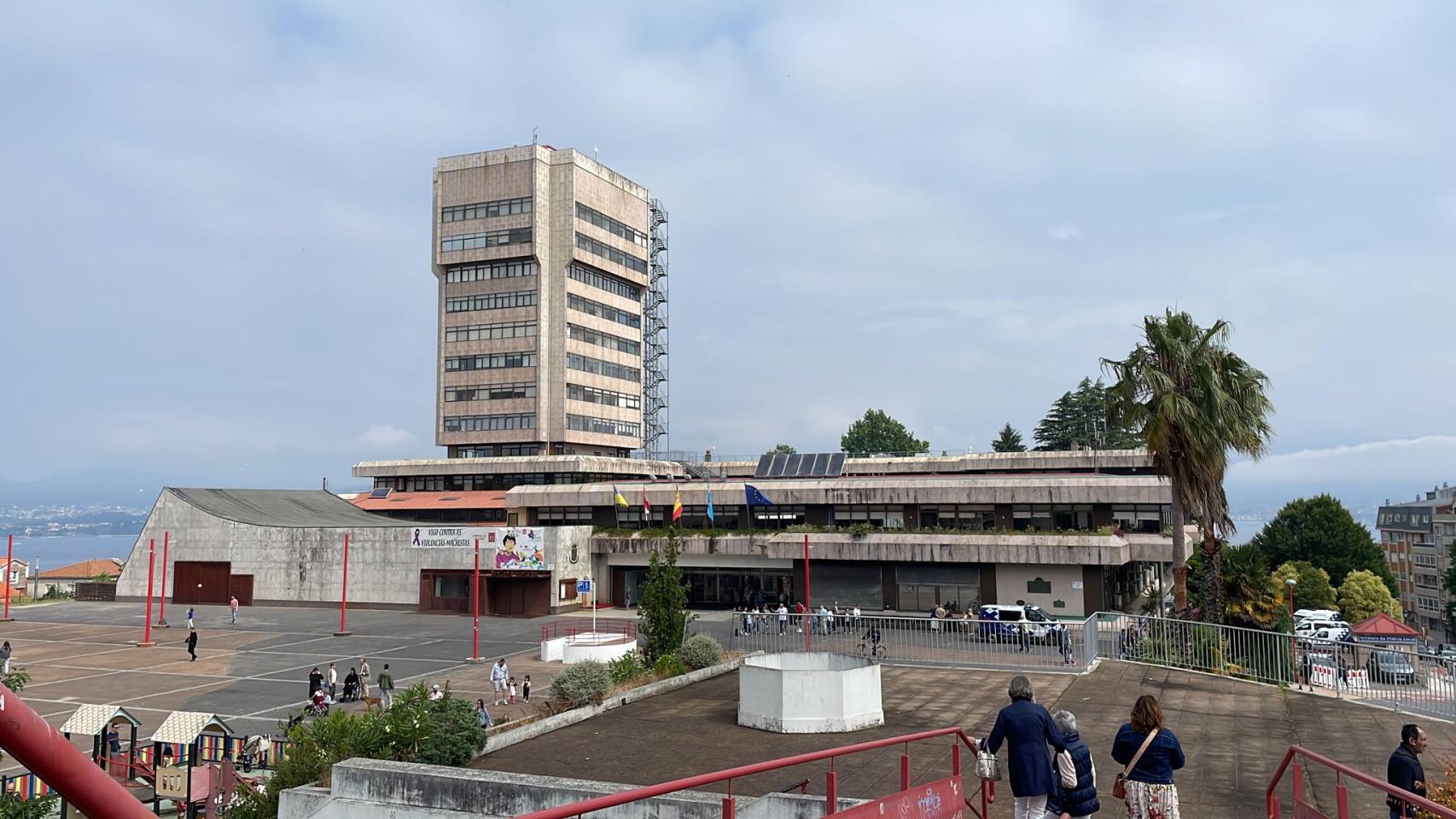 La plaza del Rey de Vigo en la mañana de este 28M.
