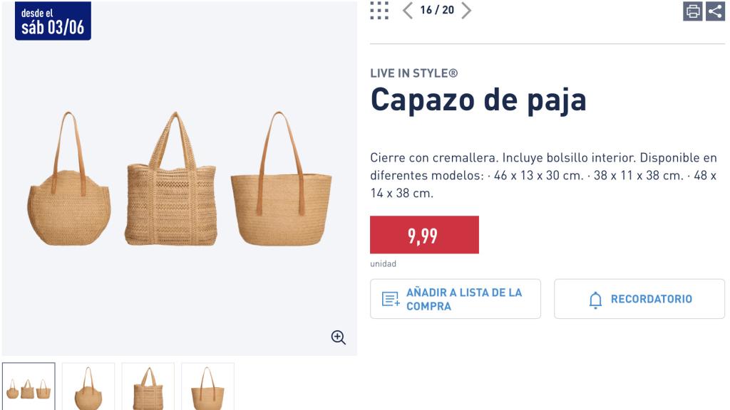 Capazo de paja.