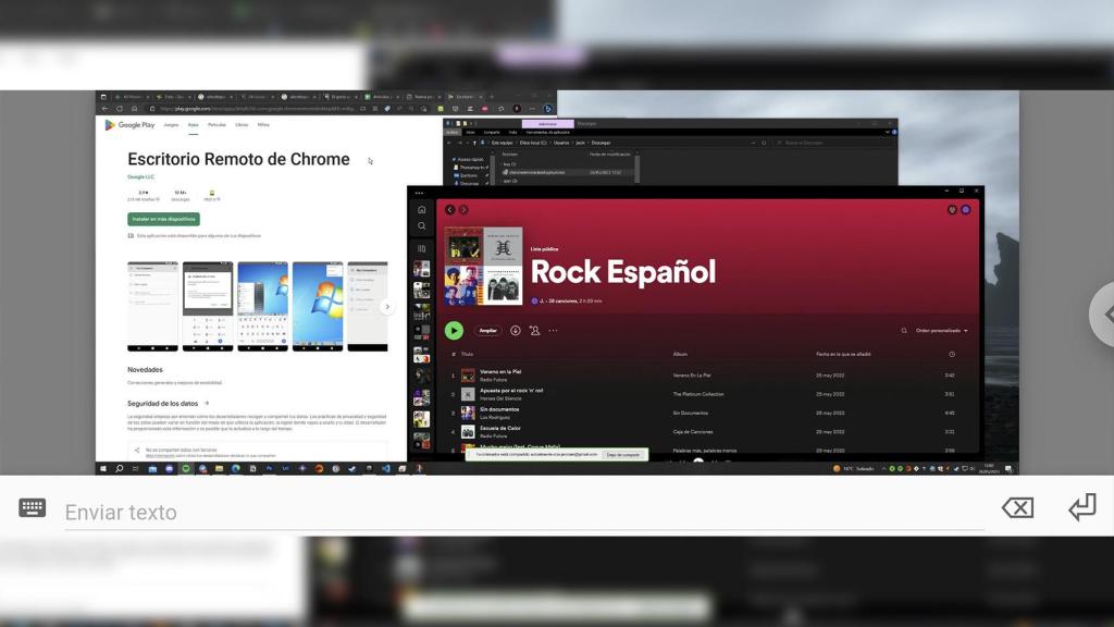 Vista de escritorio remoto de Chrome