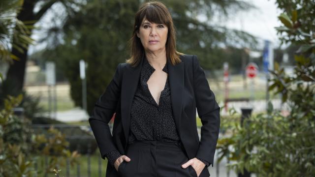 Mabel Lozano durante una sesión de fotos en Madrid.