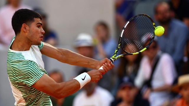 Alcaraz, durante el partido ante Cobolli.
