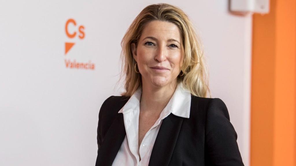 María Muñoz, en la sede de Ciudadanos.
