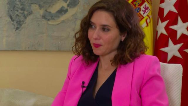 Isabel Díaz Ayuso en Telemadrid.