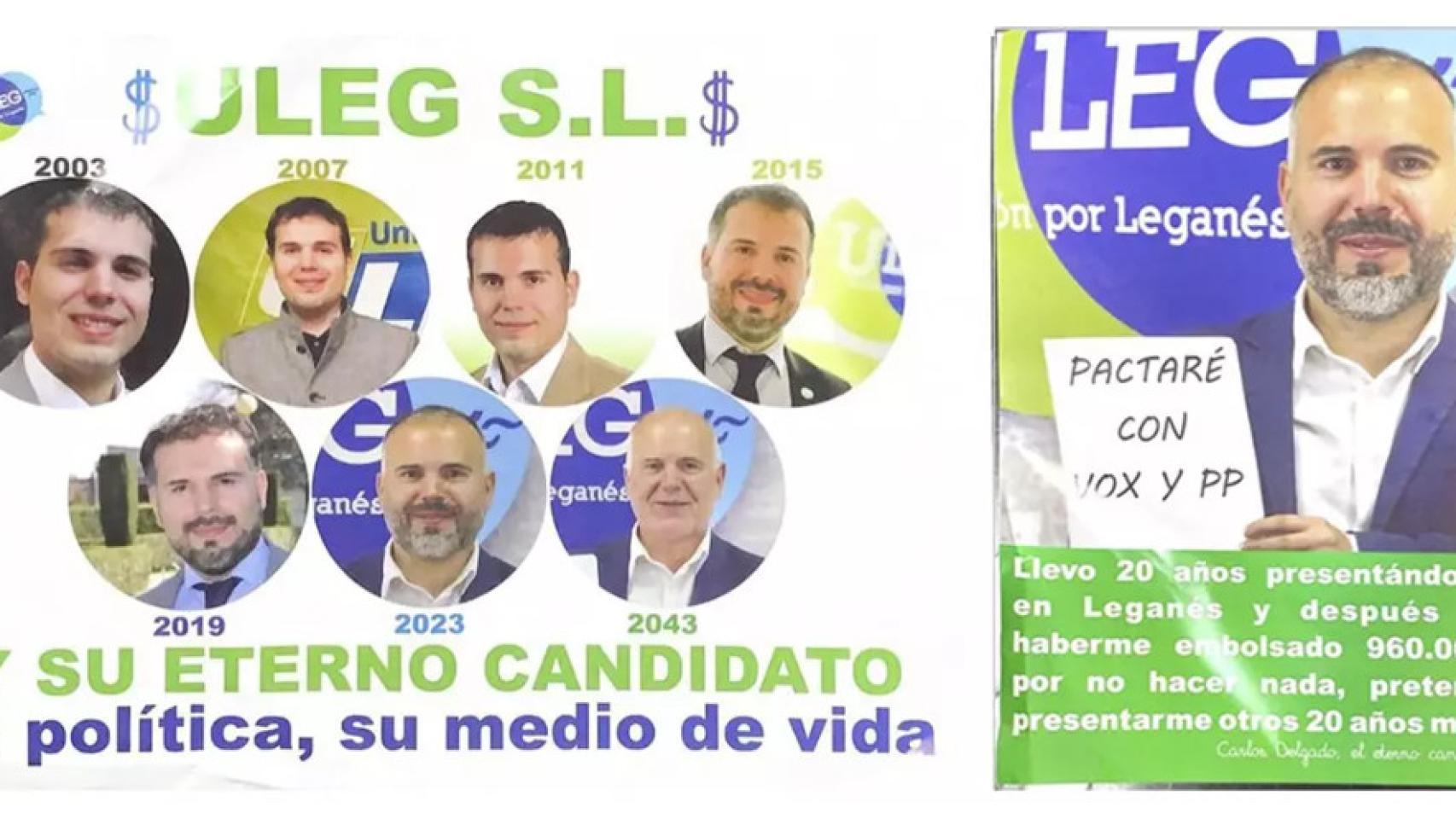 Los carteles difamatorios contra la ULEG.
