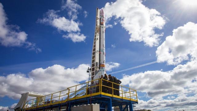 Miura 1 en la plataforma de lanzamiento.