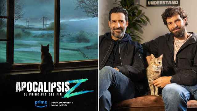 Portada de la película ‘Apocalipsis Z’ junto a su director,  Carles Torrens y el actor Francisco Ortiz.