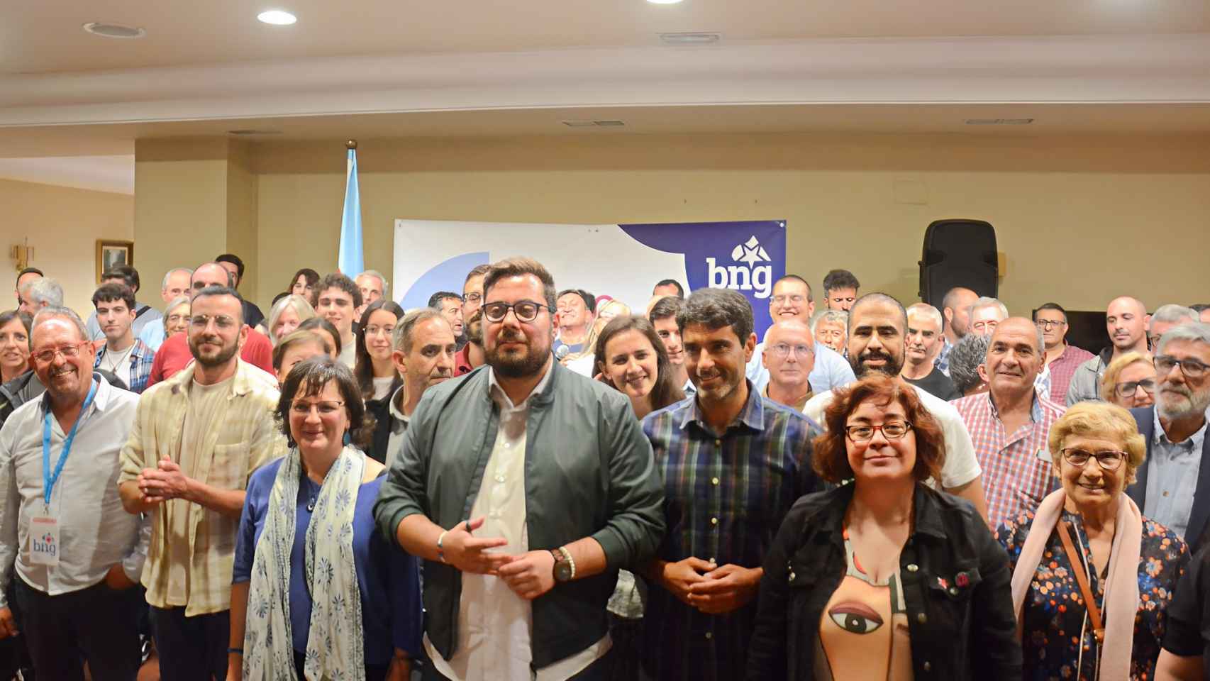 Celebración en la sede del BNG de Vigo este 28M.