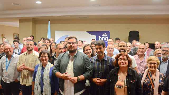 Celebración en la sede del BNG de Vigo este 28M.