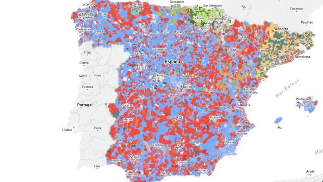El mapa de los resultados de las elecciones municipales de 2023 calle a calle