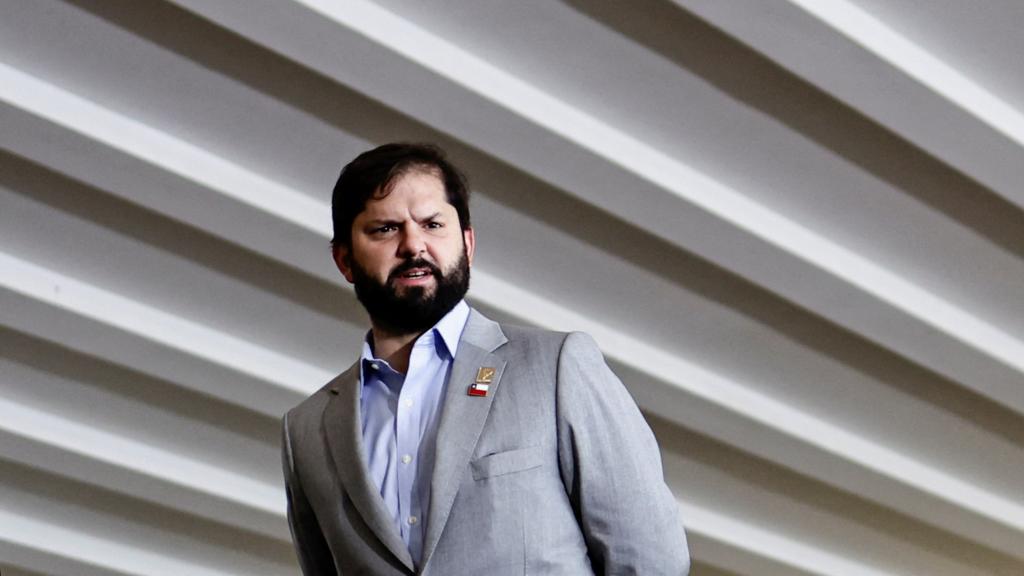 El presidente de Chile, Gabriel Boric, en el Palacio de Itamaraty de Brasilia este martes.