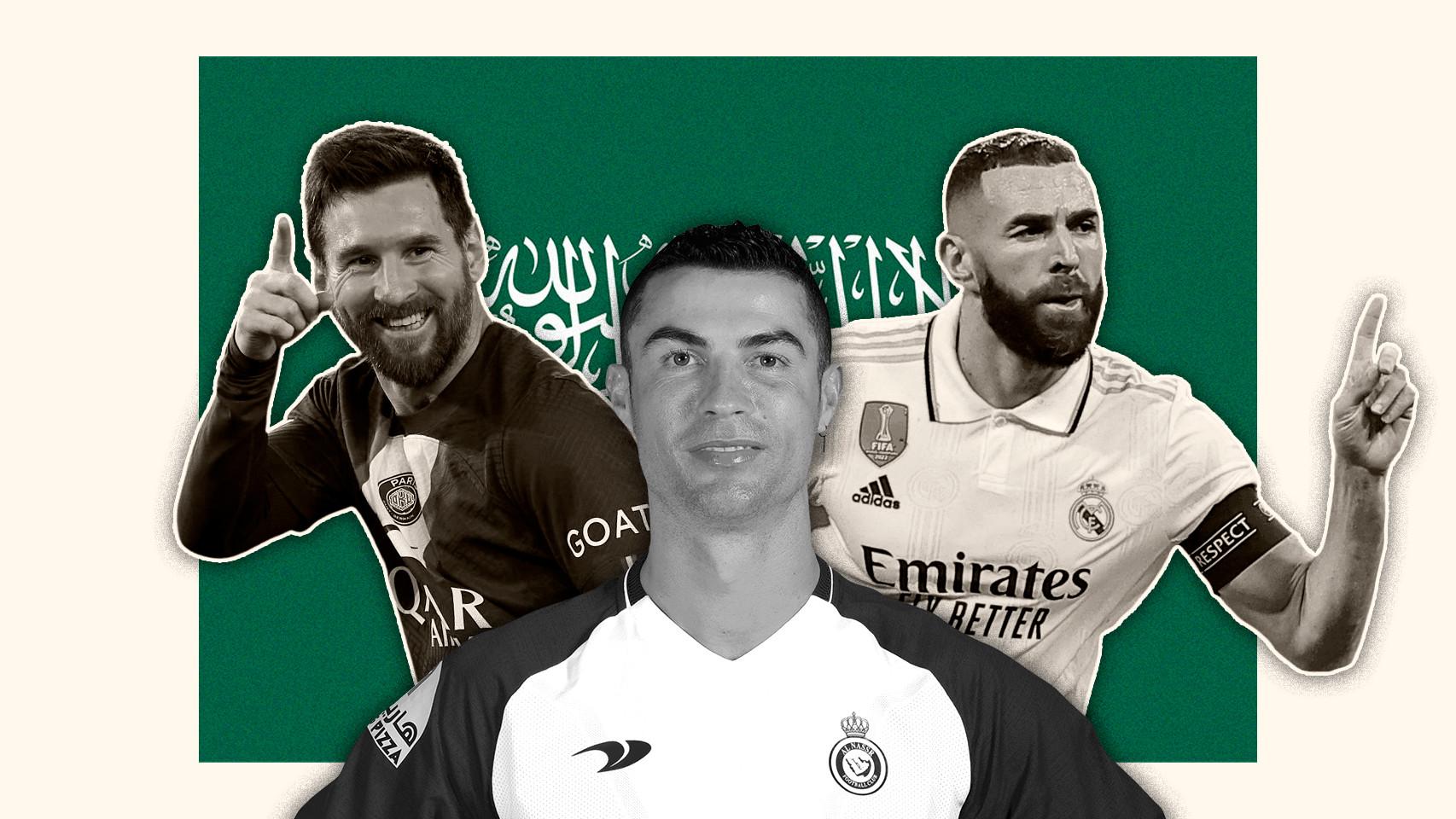 Messi, Cristiano Ronaldo y Benzema