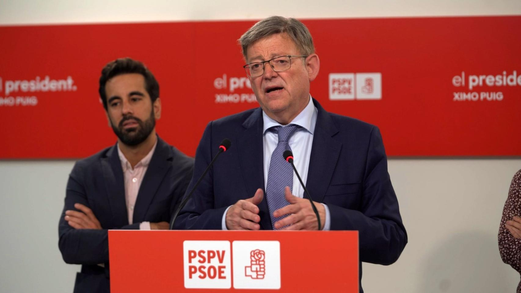 Ximo Puig, al anunciar que ejercerá de líder de la oposición. EE