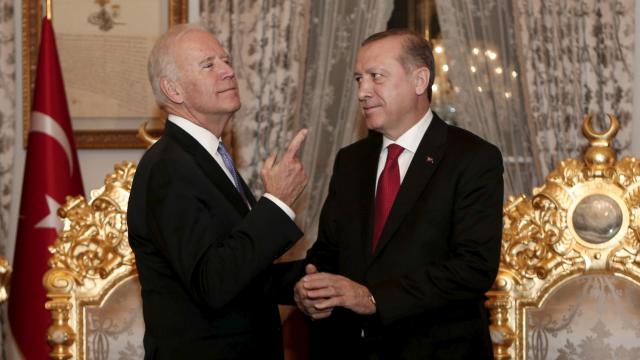 Reunión entre Biden y Erdogan en 2016.