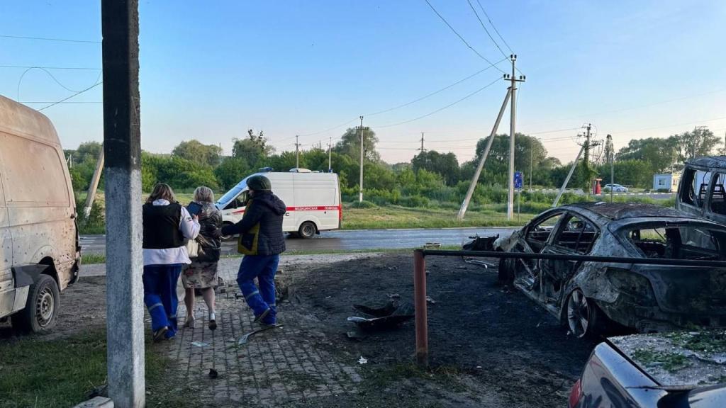 Evacuados en Belgorod.