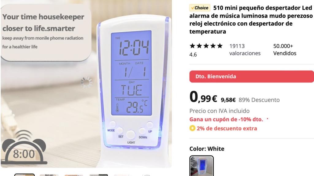 Mini despertador.