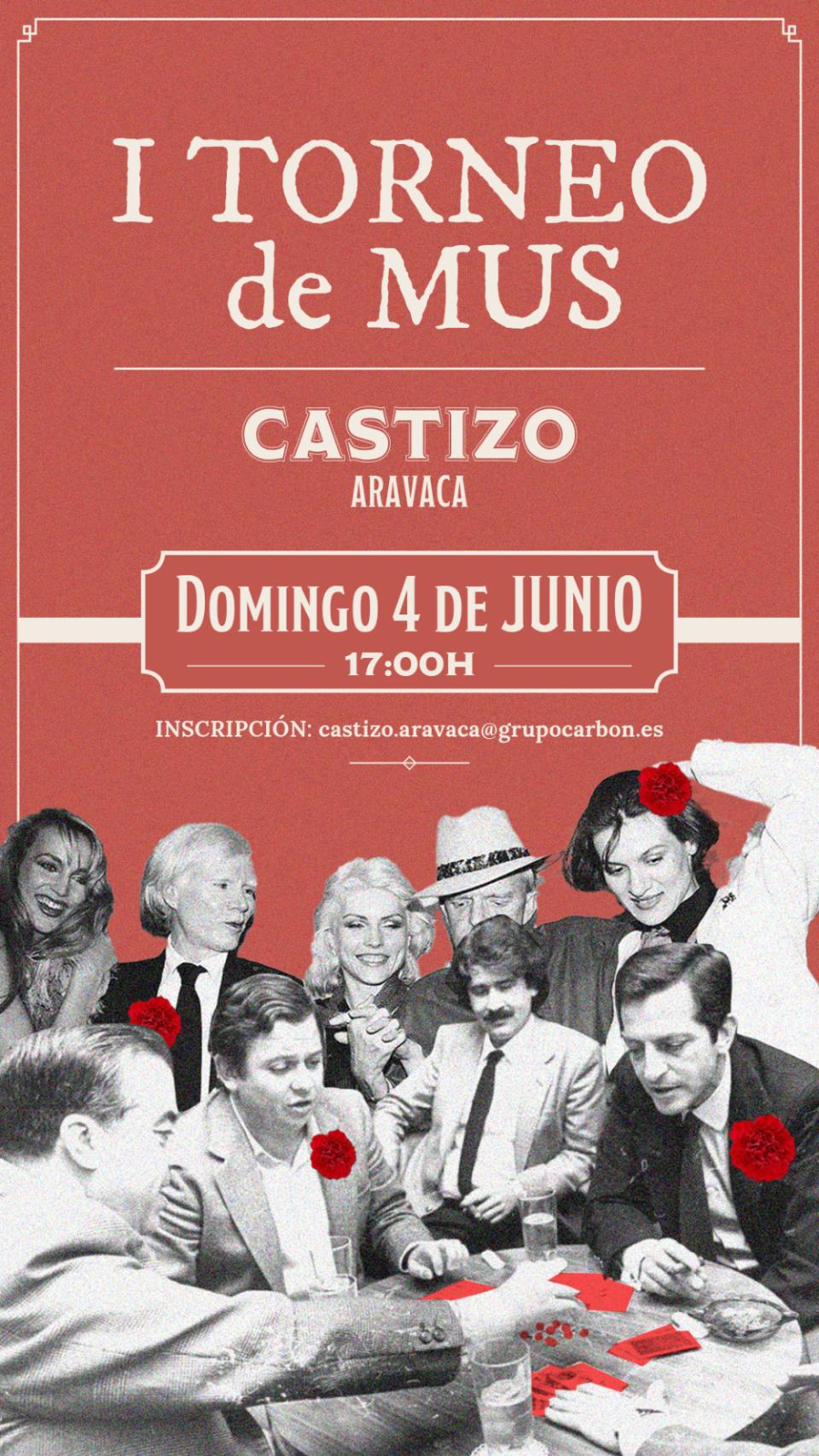 Cartel del torneo de mus.