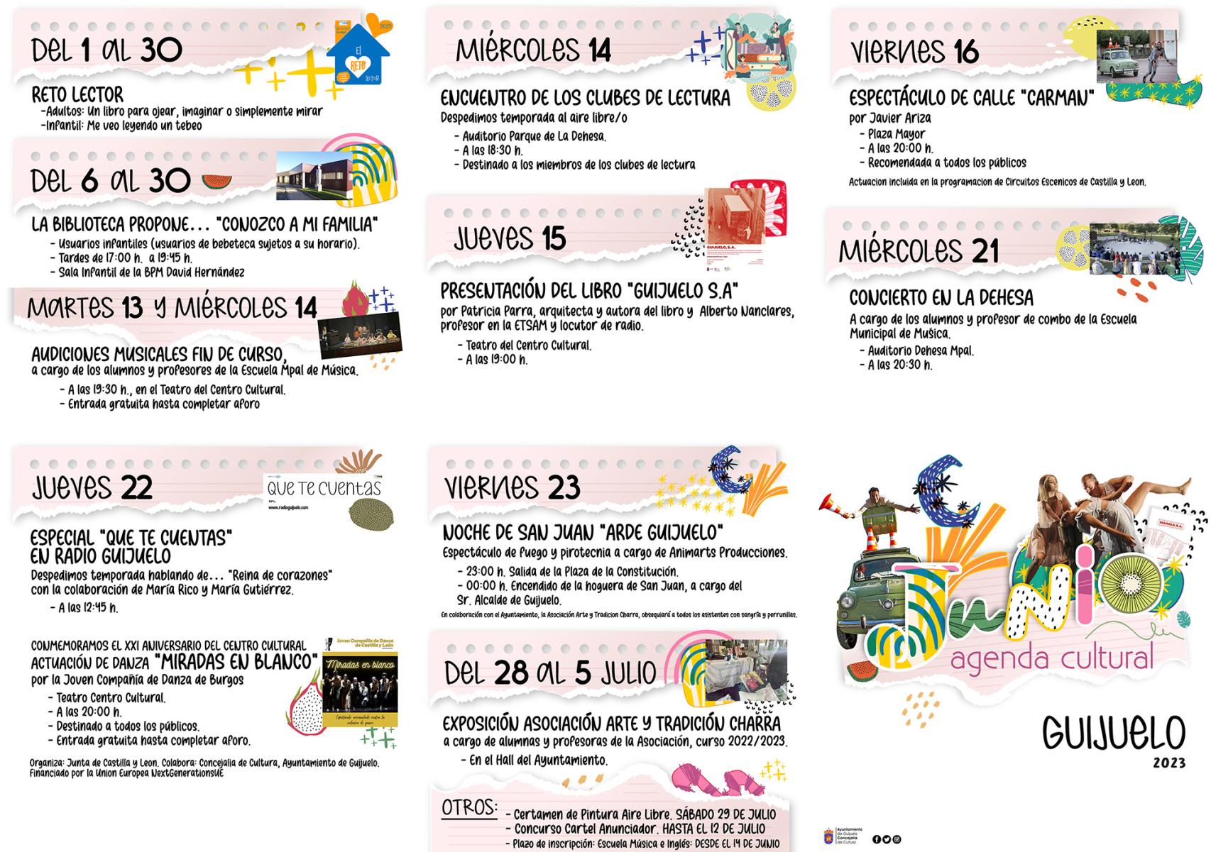 Agenda cultural de junio de Guijuelo