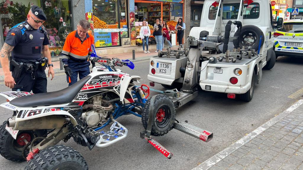 El quad que ha arrollado a varias personas en Alcobendas.