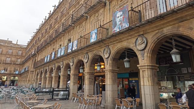 Exposición de Federico García Lorca en la Plaza Mayor de Salamanca