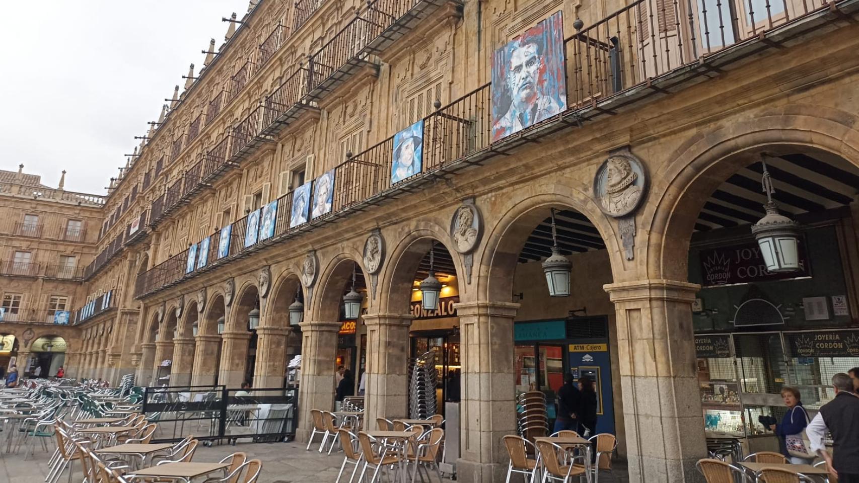 Exposición de Federico García Lorca en la Plaza Mayor de Salamanca
