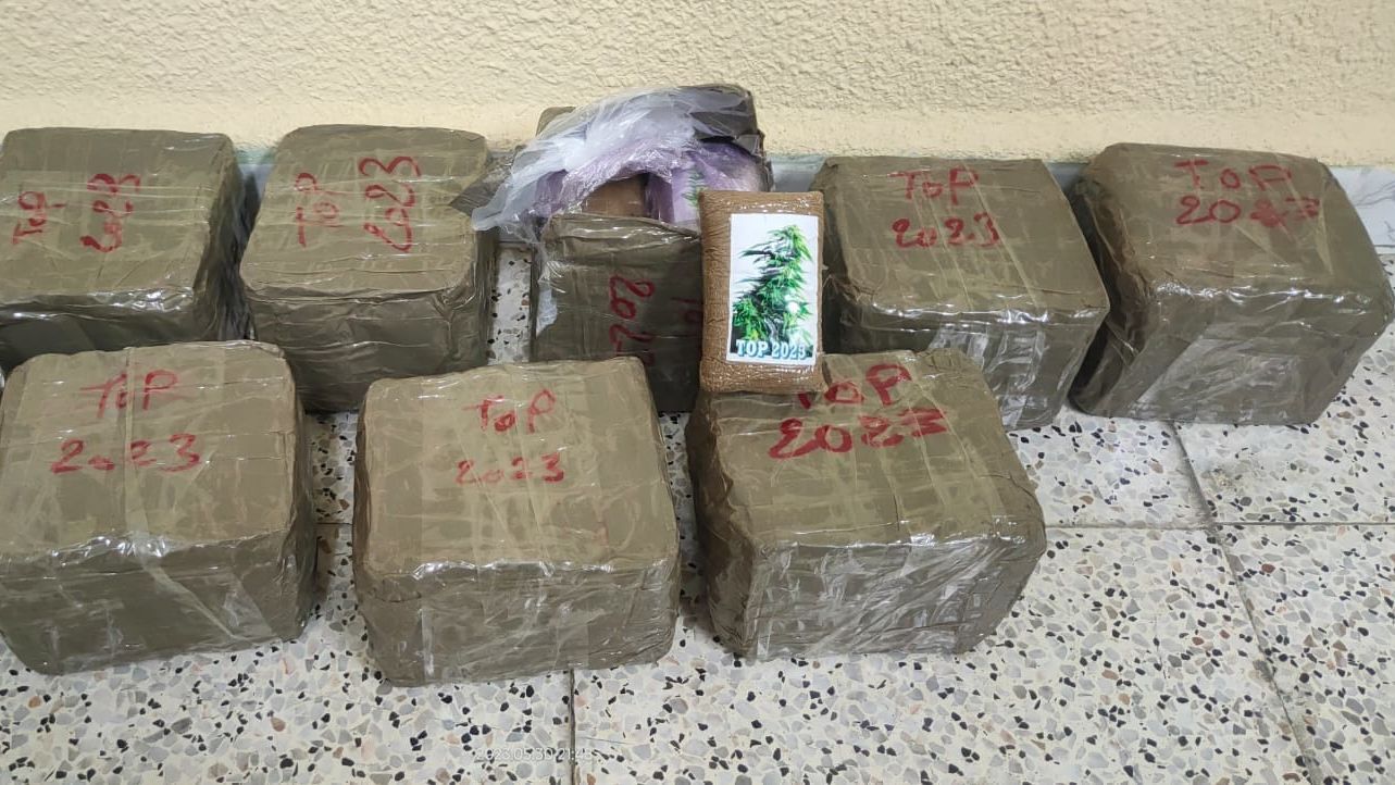 ARCHIVO - Paquetes de hachís de otra intervención policial
