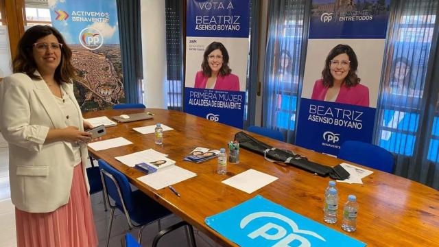 Beatriz Asensio, durante la campaña electoral